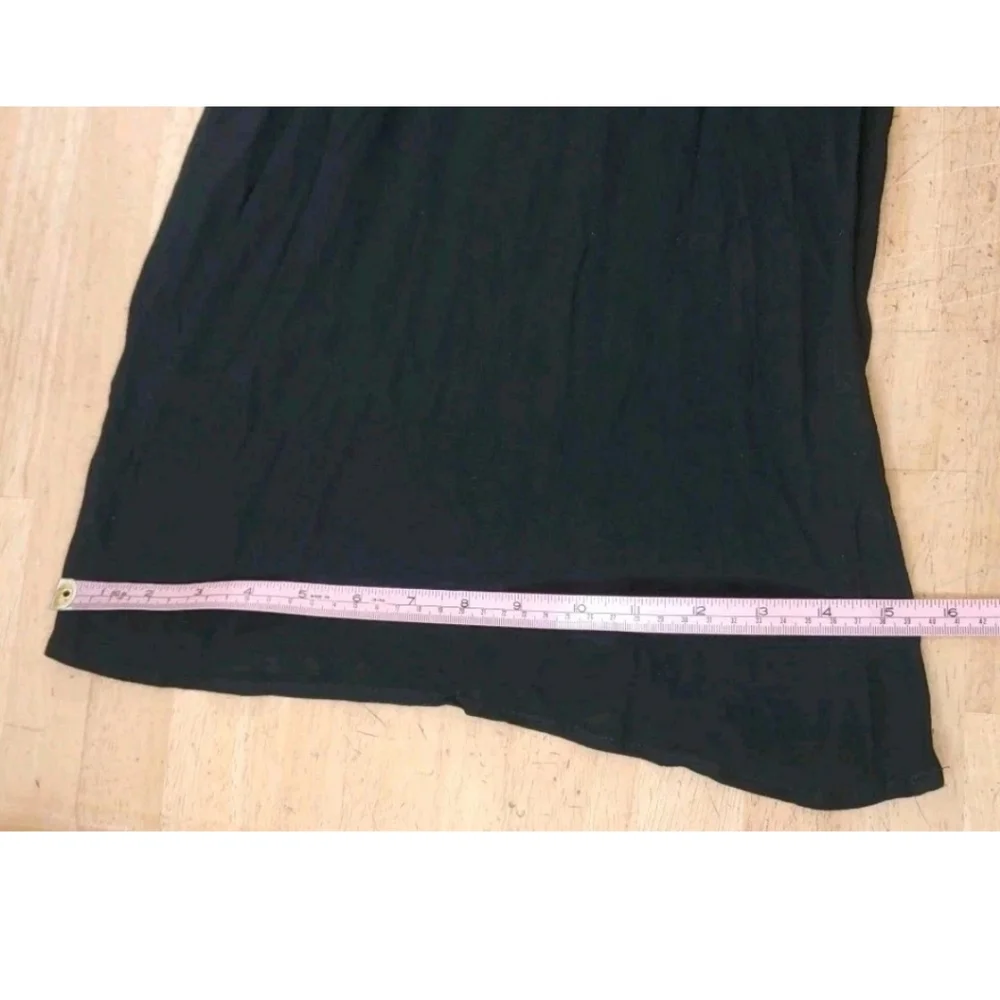 Kori America Baggy Wide Leg Harem Jumpsuit Small Black Culottes Button Y2k New